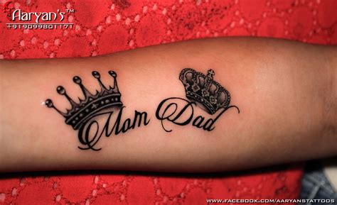 Mum And Dad Tattoos, Mom Dad Tattoos, Tattoos With Kids Names, Tattoos