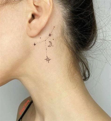 Whispered Ink 40 The Beauty Of Ear Tattoos Cancer Zodiac Star Sign I