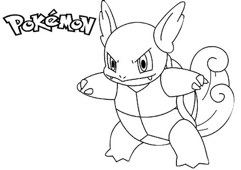 Squirtle Wartotle Pokemon Water Type Coloring Pages Print Color Craft