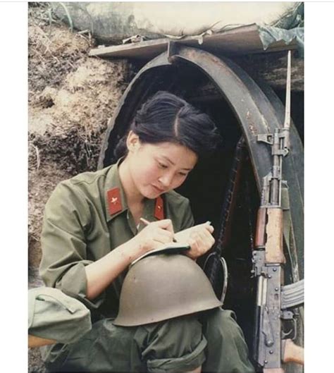 Female Pla Peoples Liberation Army Soldier Keeping Notes Of Her Time