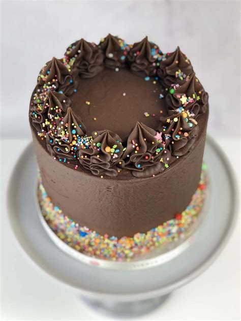 Chocolate Frosted Funfetti Cake Cake In A Hurry