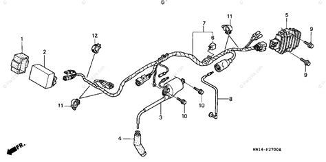 Honda cb450k1 k7 wiring diagram. Honda ATV 2004 OEM Parts Diagram for Wire Harness ('99-'04 ...