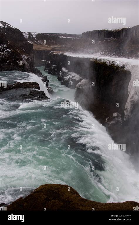 Gullfoss Waterfall In Reykjavik Iceland Stock Photo Alamy