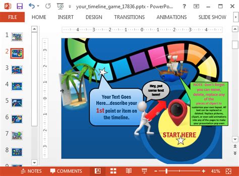 Animated Timeline Game PowerPoint Template
