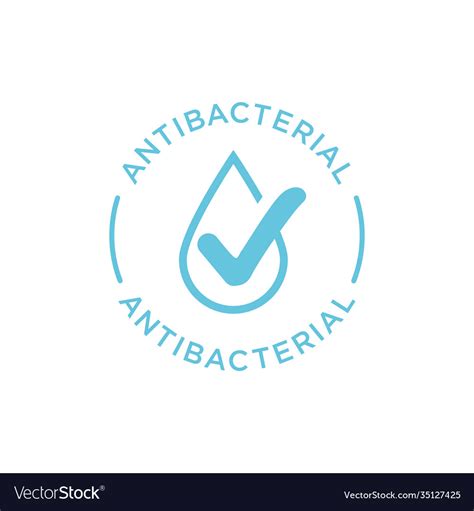Antibacterial Logo Icon Royalty Free Vector Image