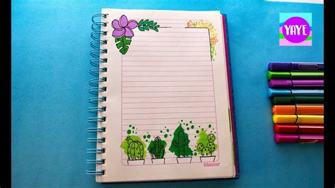 Ideas Para Marcar Tus Cuadernos Cómo Dibujar Márgenes Para Cuadernos