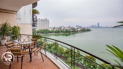 Breathtaking Views Apartment For Rent Tay Ho Hanoi Lake View Living Room
