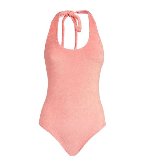 Lisa Marie Fernandez Pink Amber Swimsuit Harrods UK
