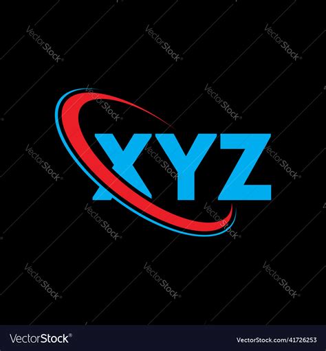 Xyz Logo Letter Letter Logo Design Royalty Free Vector Image
