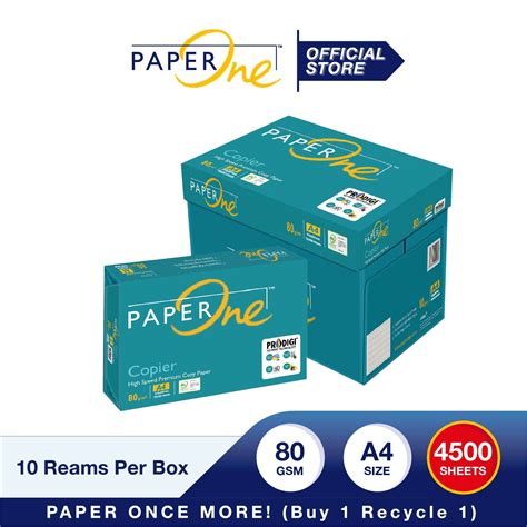 Paper One A4 Paper 75gsm 70gsm Copier Paper 500s 5 Reamsbox