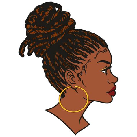 black woman locs svg