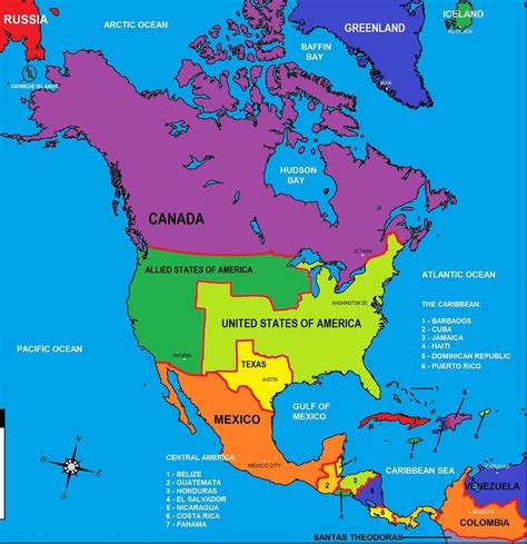 North America Map With States And Capitals Printable Map Rezfoods Resep Masakan Indonesia