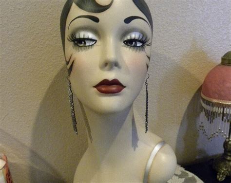 Vintage Style Art Deco Flapper Mannequin Head Hat Stand Etsy
