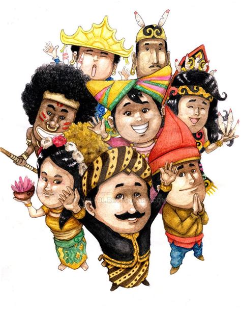 Indonesian Costume Festival By V3lv3l Cartoon Character Design