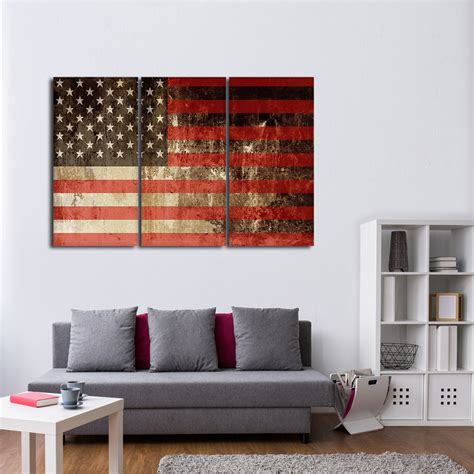 Vintage American Flag Wall Art Digital Art