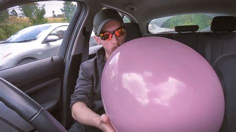 Blowing Up And Bursting A Big Pink Balloon Youtube