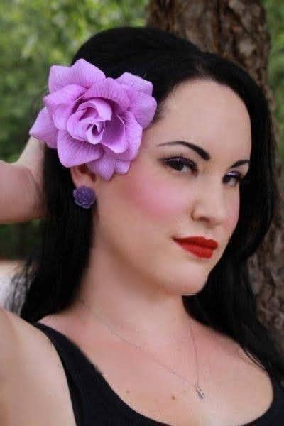 Lilac Roses Silk Flowers Purple Flowers Rose Hair Clip Pinup Couture Pin Up Hair Bridal