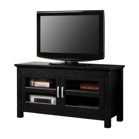 Walmart retail link login/signup portal. We Furniture Black Wood TV Stand with Glass Doors ...