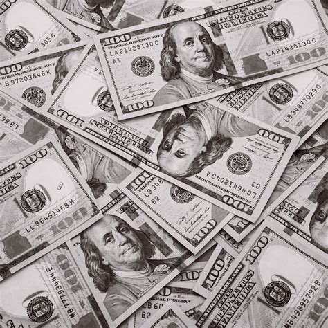 Hundert Amerikanische Banknoten Sind Verstreut Bargeld Hundert Dollar