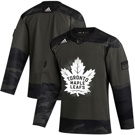 Mens Toronto Maple Leafs Adidas Camo Authentic Practice Jersey