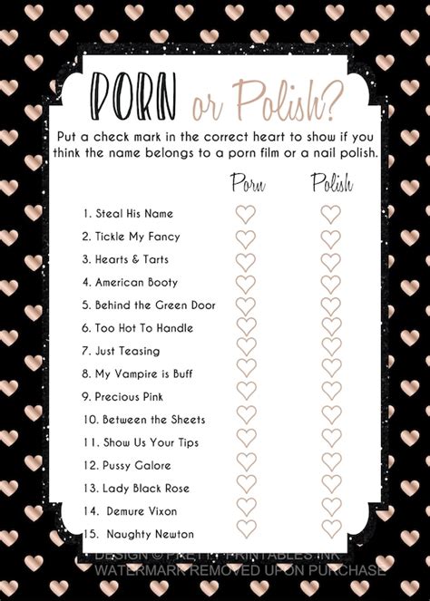 Printable Porn Or Polish Game Polish Or Porn Game Printable