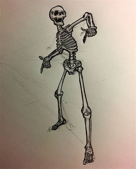 Art By Fernão Morato Skeleton Ballpointpen Sketch Sketchbook