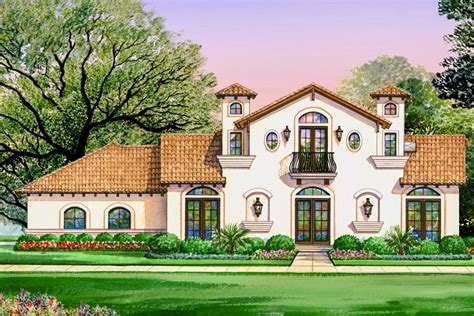Luxury Spanish Villa With 4 Bedrooms 36429tx Architectural Designs