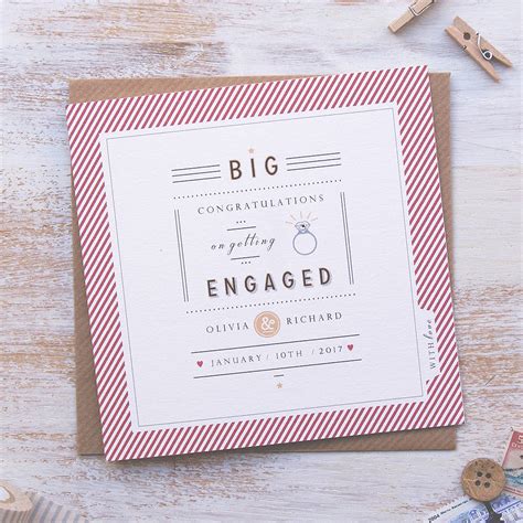 Your engagement announcement cards are just the first step in the wedding correspondence process. Personalised Engagement Card By Button Box Cards ...