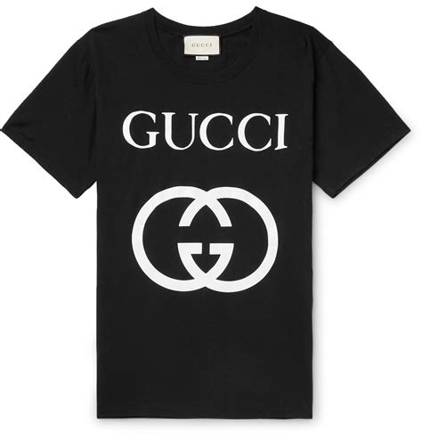 Gucci Logo Print Cotton Jersey T Shirt Men Black The Fashionisto