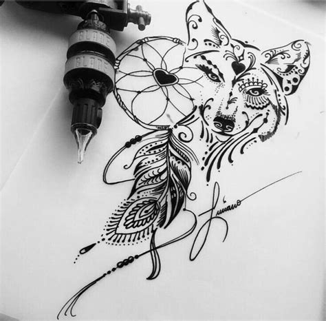 Wolf Dreamcatcher Drawing At Explore Collection Of
