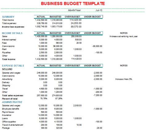 Notion Budget Template