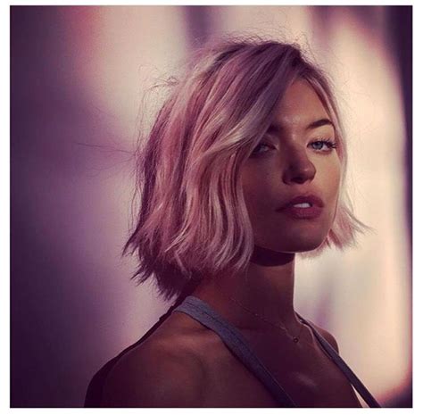 The layers will focus on your jawline. the just below chin length bob | Editorial hair, Pink hair ...