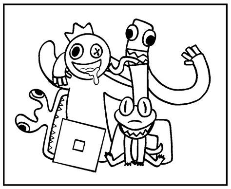 Rainbow Friends Printable Coloring Sheets