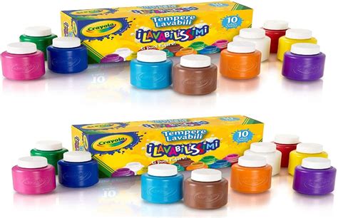 Crayola Washable Kids Paint Set Of 10 Bottles 2 Fl Oz59ml By