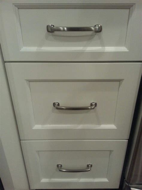 Which colour is your kitchen hardware? Kitchen cabinet handles. Polished nickel. Belcastle by Jeffery Alexander. | Kitchen cabinet ...