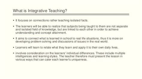 Integrative Teaching Techniques Rex