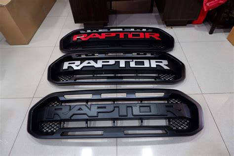 2018 To 2021 Ford Ranger Raptor Front Grill With Raptor Logo Red Silver