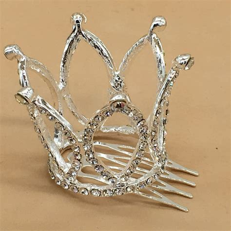 Princess Tiara Mini Crown Bridal Rhinestone Decor Hairband Toy Crown