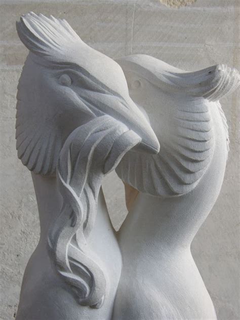 Portland Limestone Sculpture By Sculptor Peter Graham Titled