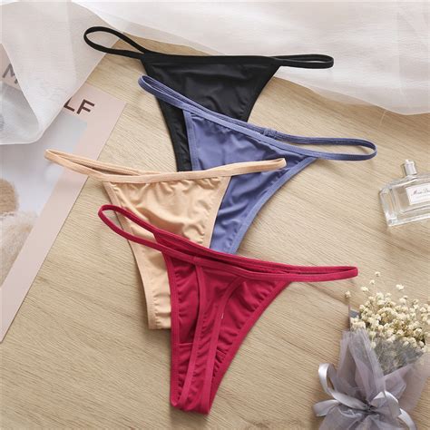Sexy Thongs 1pc Cotton Women Panties M Xl T Back G String Underwear Low Rise Lady Sexy Lingerie