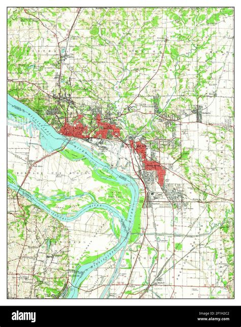 Alton Illinois Map 1955 162500 United States Of America By