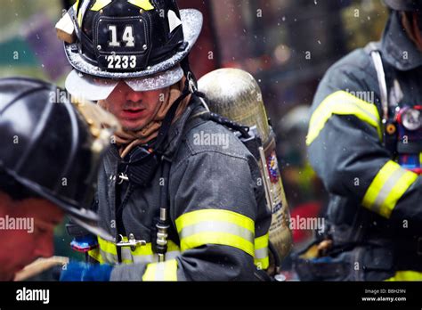 Fireman Working New York High Resolution Stock Photography And Images