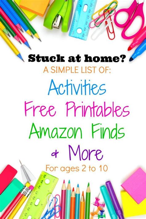 Stuck At Home Activities Free Printables And More The Chirping Moms