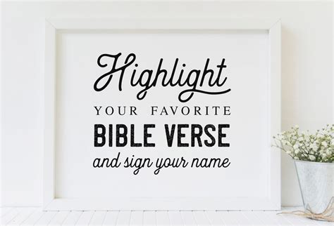 Highlight Your Favorite Bible Verse And Sign Your Name Bible Etsy
