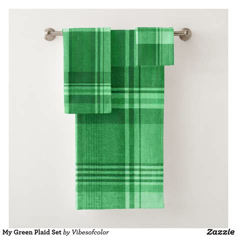 No matter what kind of establishment you run, hotel. My Green Plaid Set | Zazzle.com (With images) | Bath ...
