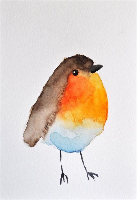 Illustrated watercolor painting website, with information, news, and product & supplier directory. ORIGINAL Watercolor painting - Cute Robin / watercolor ...