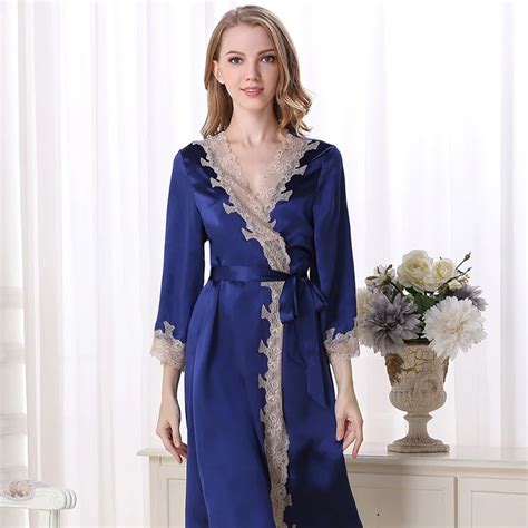 Buy 100 Women Silk Robes Homewear Sexy Casual Fashion Brand Night Sleepwear