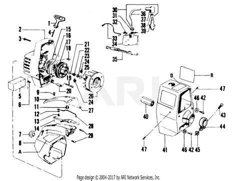 Poulan Yp110 Gas Trimmer Parts Diagram For Starter And Shroud