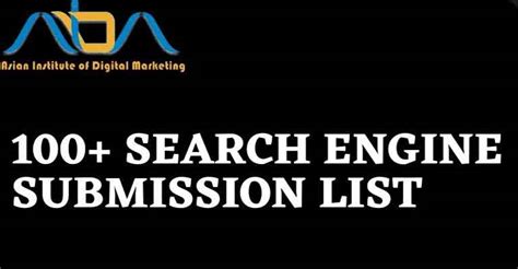 Free Search Engine Submission Site List Aidm