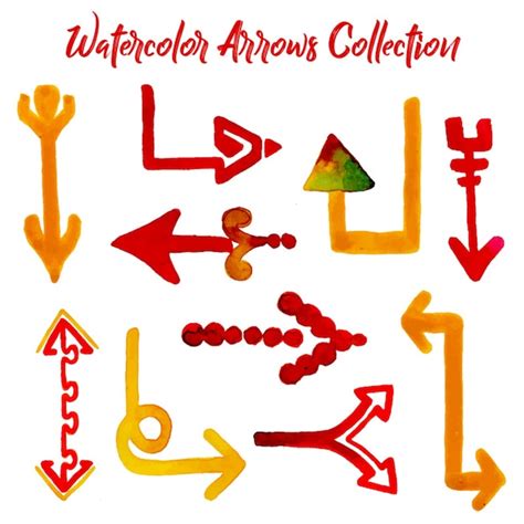 Watercolor Arrows Collection Gratis Vector